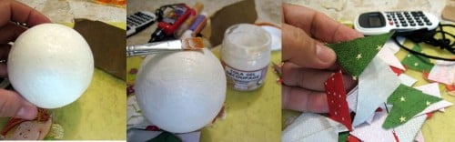 Como fazer bolas de natal de isopor