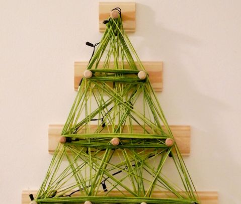 Como Fazer Árvore de Natal com Lã 4 - Como Fazer Artesanatos