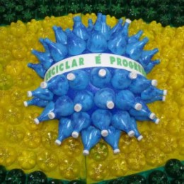 Como Fazer Bandeira do Brasil com Material Reciclável   61