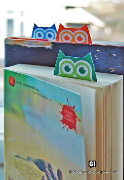 Este simpático molde de coruja para marcador de livro não é apenas para crianças (Foto: gidetvidere.blogspot.com.br) 