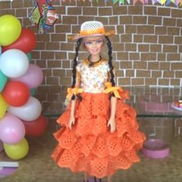 Como Fazer Vestido Junino para Boneca