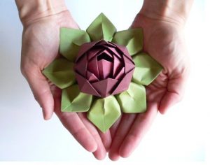 Flor de Lótus em Origami