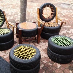 Artesanatos com Pneus Velhos