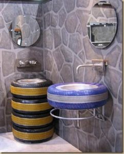 Artesanatos com Pneus Velhos