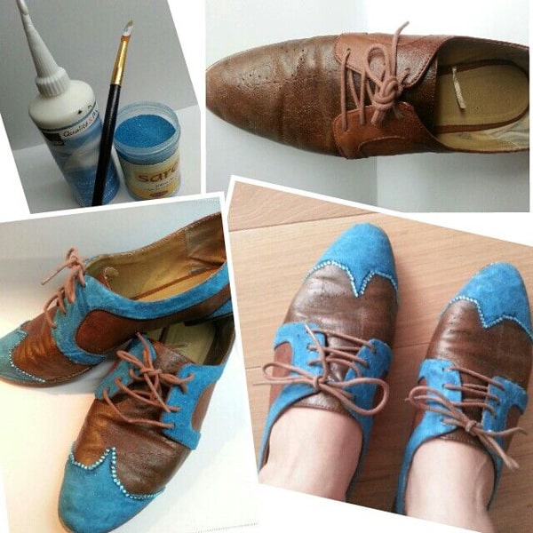 customização de calçado com 2 cores