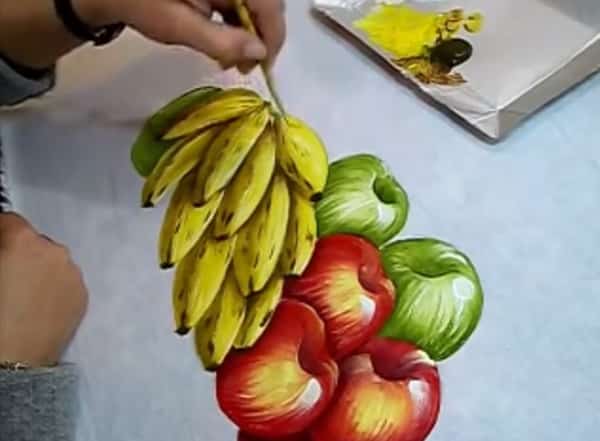 pintura em tecido banana