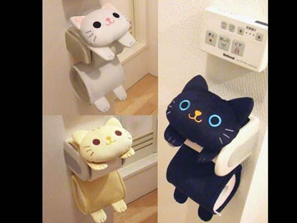 porta papel higiênico de gatinho