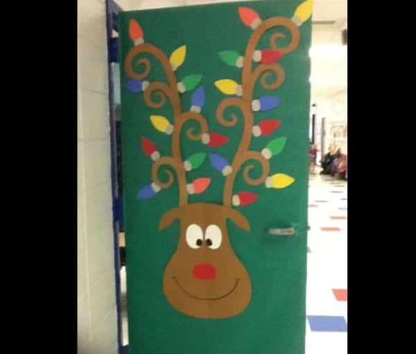 mural de Natal para escola renas