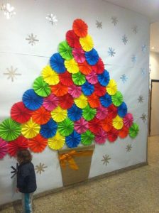 mural de Natal para escola papel