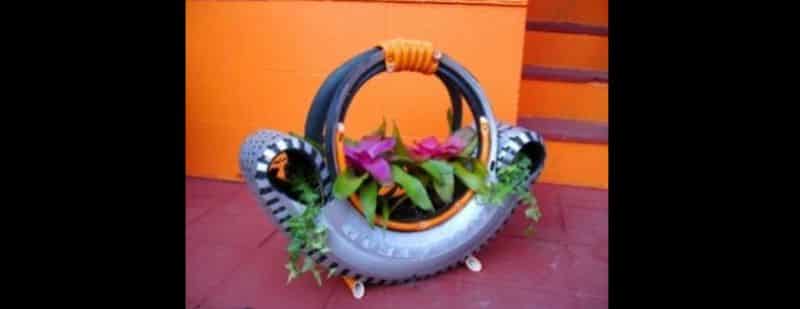 vaso de pneu cesta