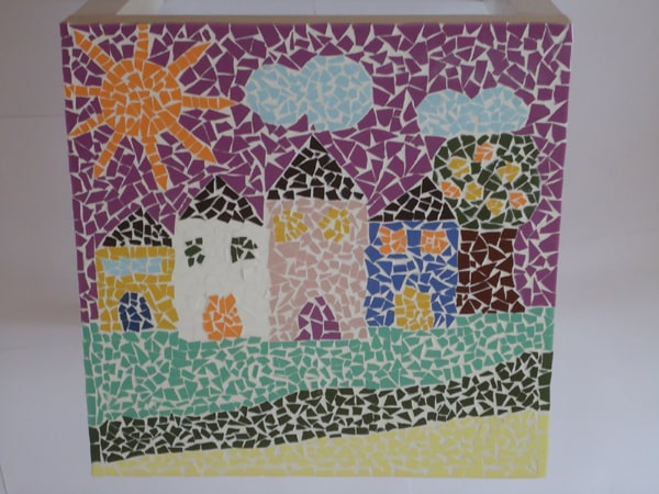 mosaico de papel tela