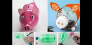 reciclagem de garrafa pet cofre