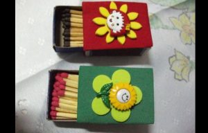 reciclagem com caixa de fósforos eva