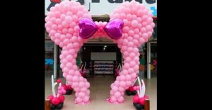 arco de baloes orelhas minnie