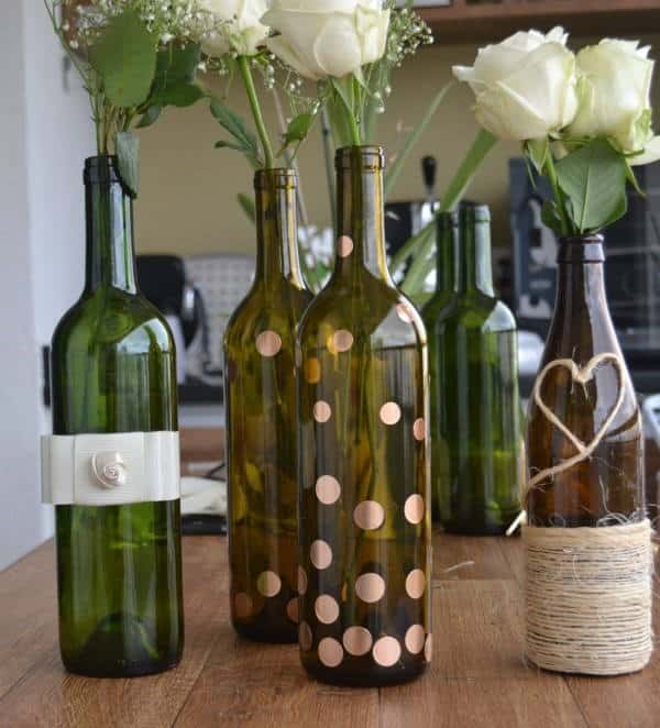 Reciclagem-de-garrafas-de-vinho para casamento