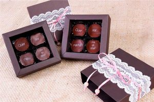 Caixa com Bombons para Padrinhos