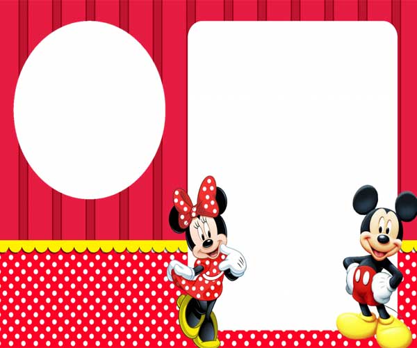 Convite Mickey e Minnie personalizado