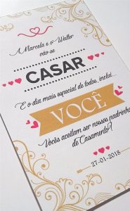 Convite para Padrinhos Personalizado