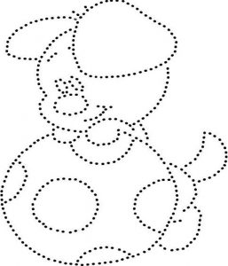 Desenho cachorro pontilhismo