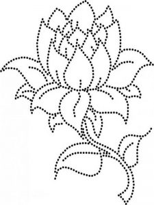 Flor em pontilhismo