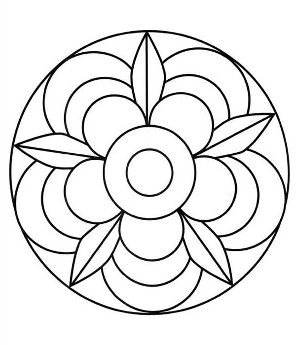 Mandala floral pontilhismo