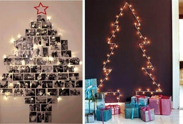 Árvore de Natal na Parede: Fotos, 20 Ideias