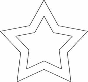 estrela vazada molde