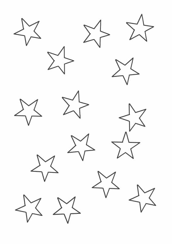 Moldes de Estrelas para Imprimir e Recortar