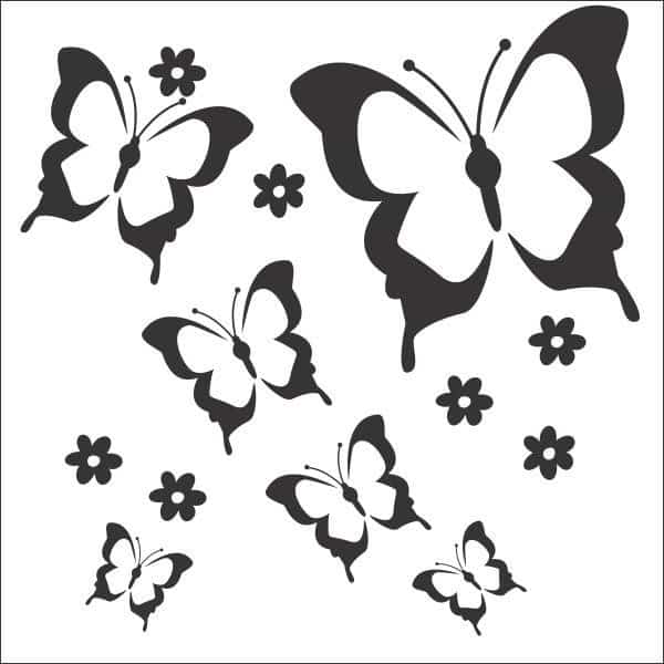 flores e borboletas