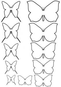 molde borboletas pequenas