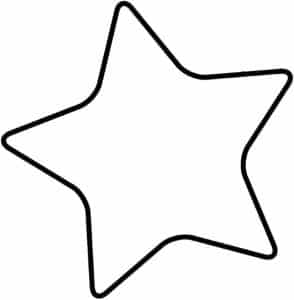 molde de estrela de 5 pontas