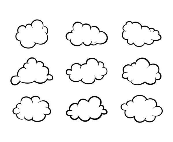 nuvens pequenas para imprimir - Como Fazer Artesanatos
