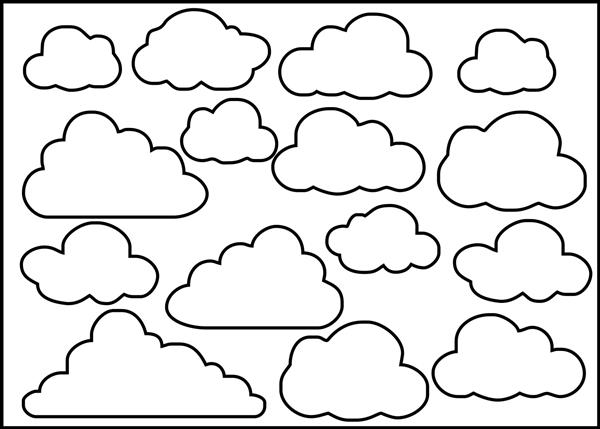 moldes de nuvens pequenas