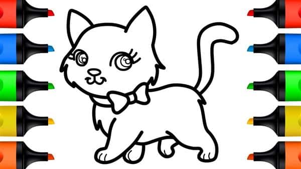 Gato para Colorir: desenhos para imprimir e pintar