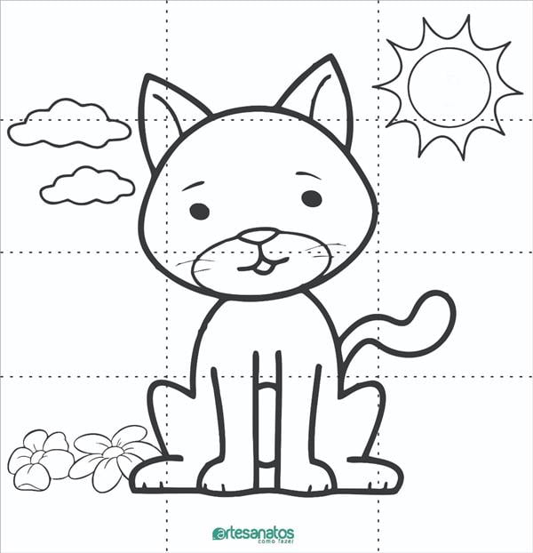 Desenhos de gatos para colorir e imprimir - Artesanato Passo a Passo!