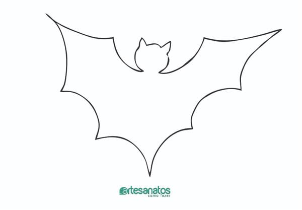 molde de morcego de papel