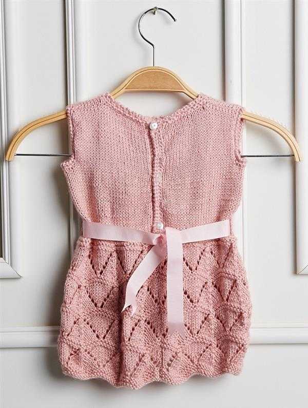 receita de vestido de crochê infantil rosa