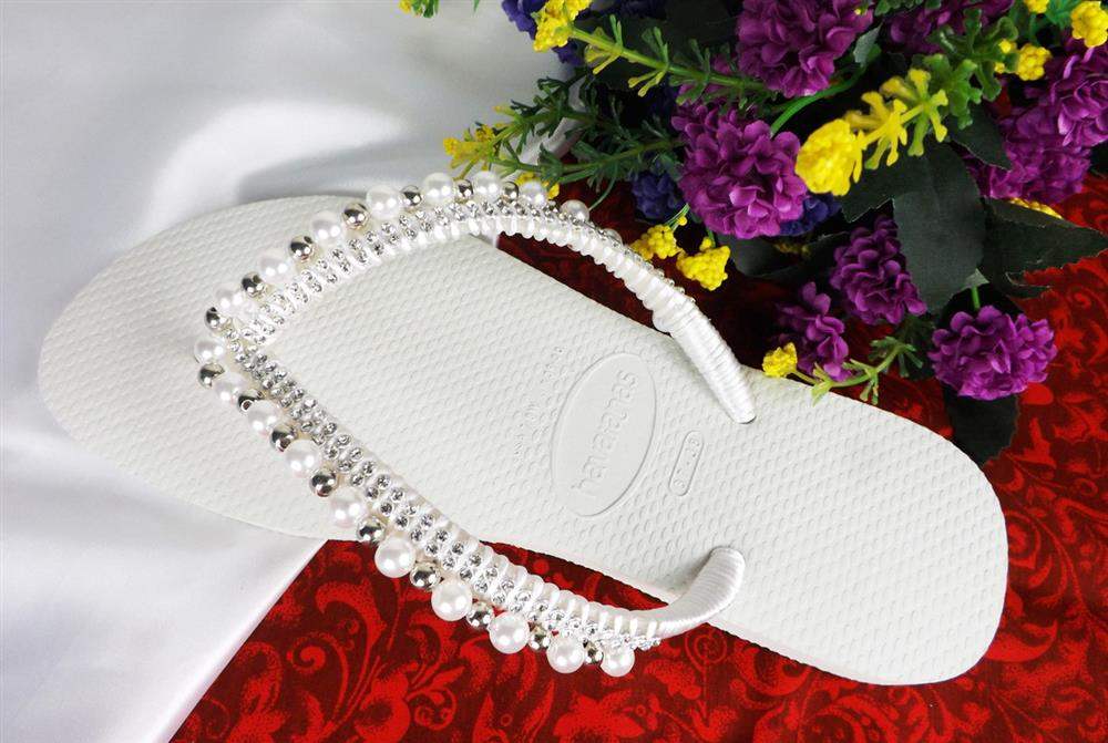 chinelos decorados para noivas