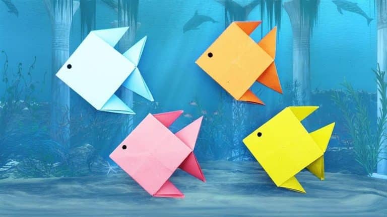 Dobradura de Peixe: origami passo a passo simples