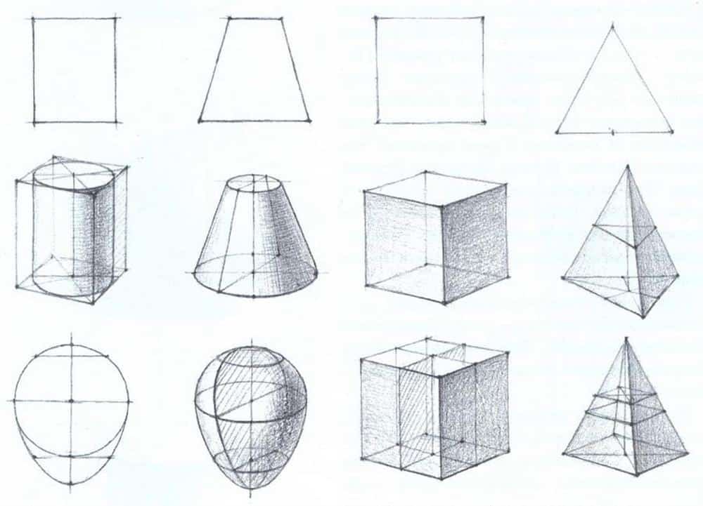 como aprender a desenhar formas geometricas