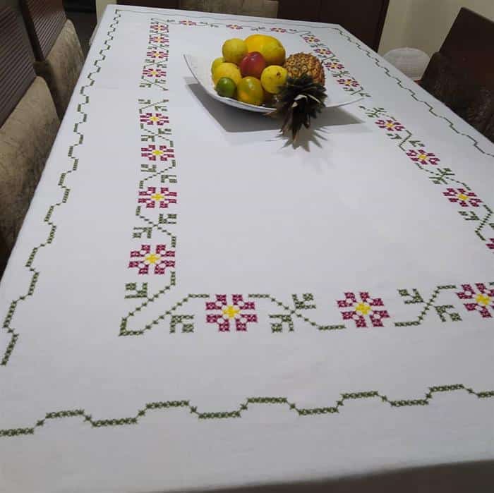 toalhas de jantar bordadas
