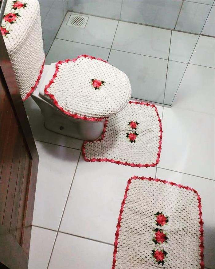 jogo de banheiro de croche