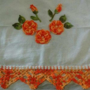 bico de croche degrade laranja