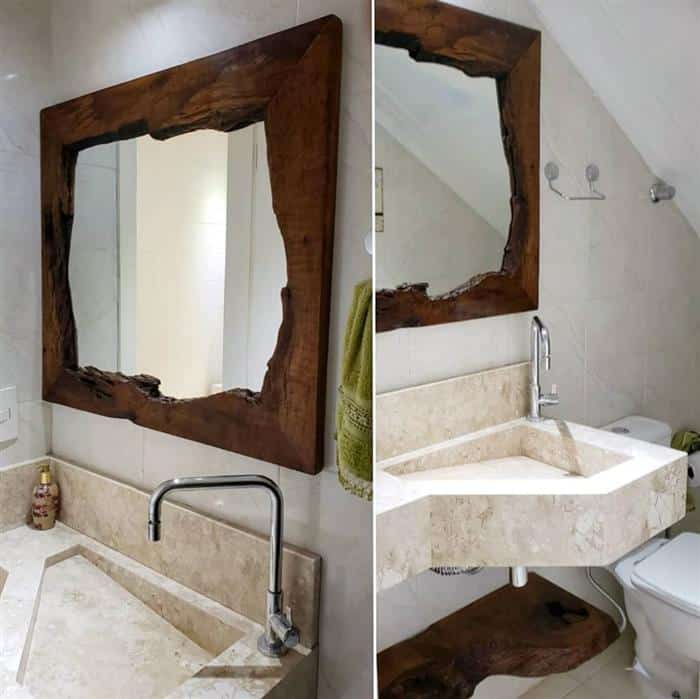 moldura para espelho de banheiro