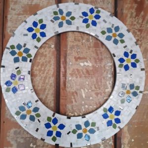 moldura para espelho redondo artesanal