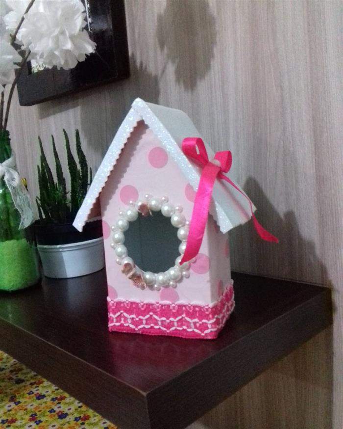 asinha decorativa com caixa de leite