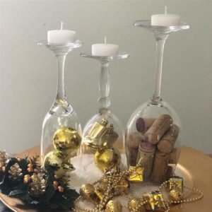 decoração de ano novo com material reciclado