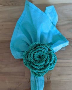 porta guardanapo de flor croche