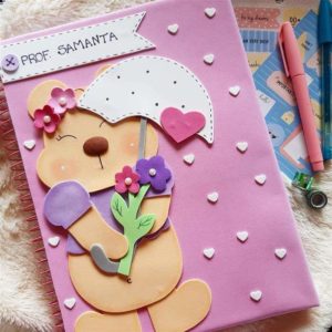 caderno eva professora