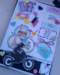 capa de caderno personalizado com figuras